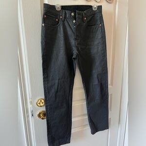 NWT. Levi’s 501 Coated Wax Jeans. NEW